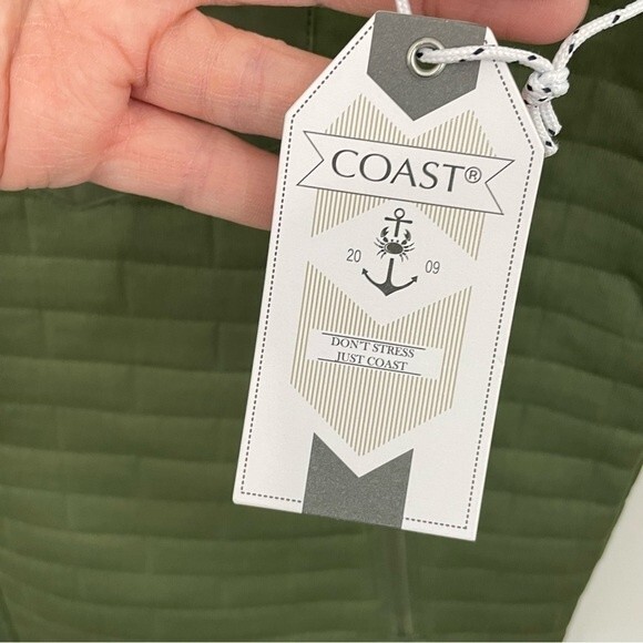 NWT Coast Men’s Foredeck Vest Lightweight Jacket Multiple Pockets Green SMALL - Picture 7 of 11